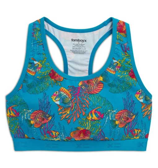 TomboyX Racerback Soft Bra - Rainbow Fish Outlet
