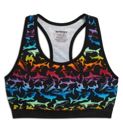 TomboyX Racerback Soft Bra - Shark Frenzy Best