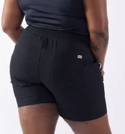 TomboyX Swim 7" Heritage Board Short - Black Novelty Outlet
