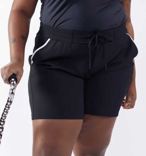 TomboyX Swim 7" Heritage Board Short - Black Novelty Outlet