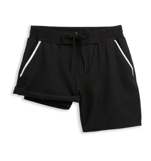 TomboyX Swim 7" Heritage Board Short - Black Novelty Outlet