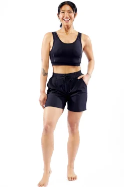 TomboyX Swim 7" Heritage Board Short - Black Best