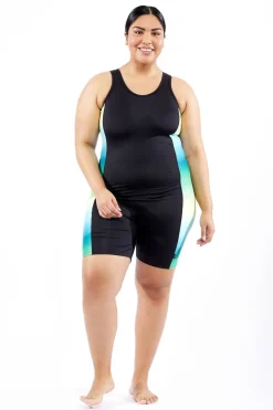 TomboyX Swim 6" Racerback Unisuit - Under the Surface Hot