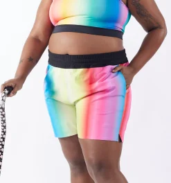 TomboyX Swim 5" Reversible Board Short - Melting Rainbow New