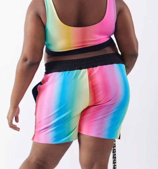 TomboyX Swim 5" Reversible Board Short - Melting Rainbow New