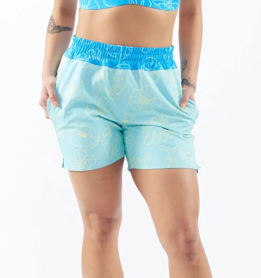 TomboyX Swim 5" Reversible Board Short - Keep Palm Outlet