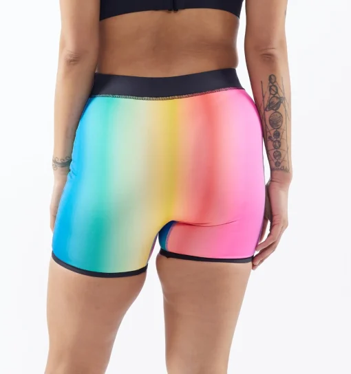 TomboyX Swim 4.5" Reversible Short - Melting Rainbow Clearance