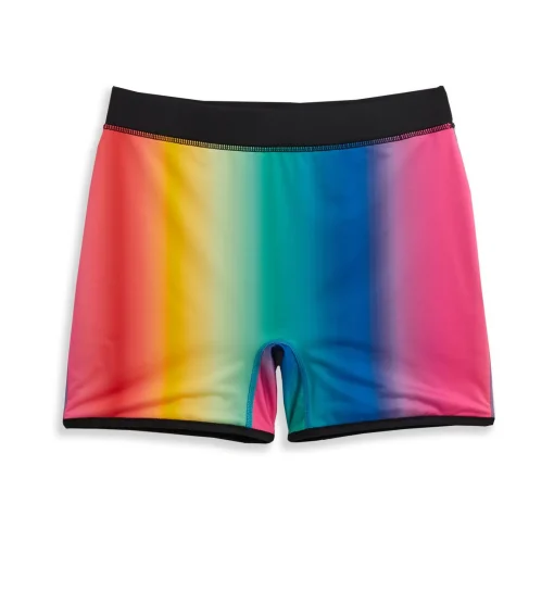 TomboyX Swim 4.5" Reversible Short - Melting Rainbow Clearance