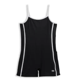 TomboyX Swim 3.5" Skinny Strap Unisuit - Black Novelty Fashion