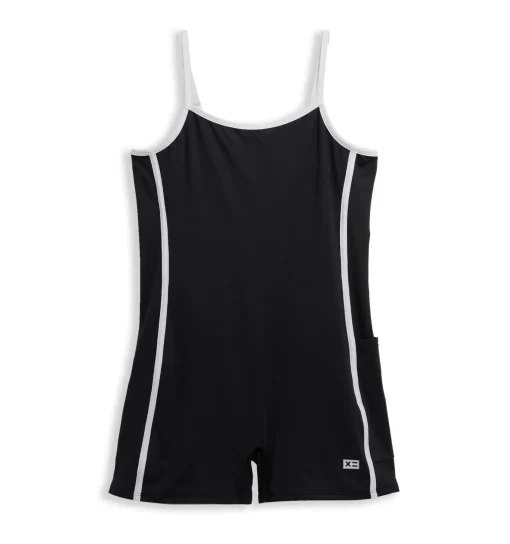 TomboyX Swim 3.5" Skinny Strap Unisuit - Black Novelty Fashion