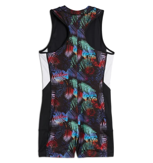 TomboyX Swim 4.5" Zip Up Unisuit - Palm Dreams New