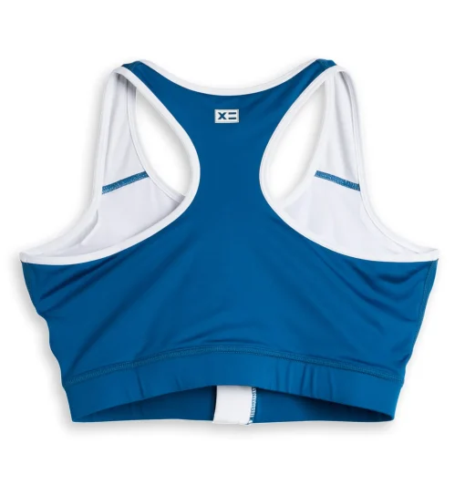 TomboyX Swim Racerback Zip Compression Top - Marina Blue Clearance
