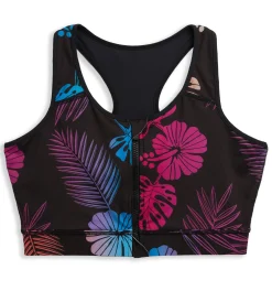 TomboyX Swim Racerback Zip Compression Top - Tropadelic Best