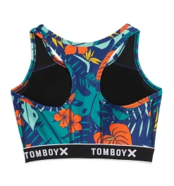 TomboyX Swim Racerback Zip Compression Top - Island Shade Outlet