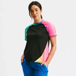 TomboyX Swim Rashguard Tee - Melting Rainbow Fashion