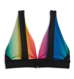 TomboyX Swim Reversible Plunge Top - Melting Rainbow Outlet