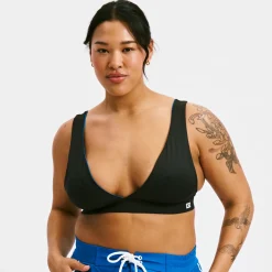 TomboyX Swim Reversible Plunge Top - Marina Blue Clearance