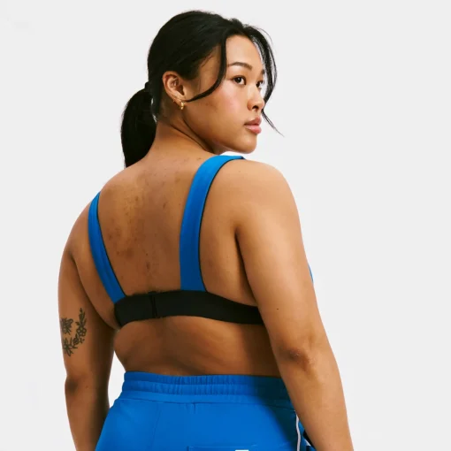 TomboyX Swim Reversible Plunge Top - Marina Blue Clearance