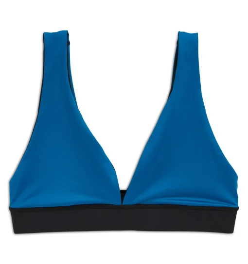 TomboyX Swim Reversible Plunge Top - Marina Blue Clearance