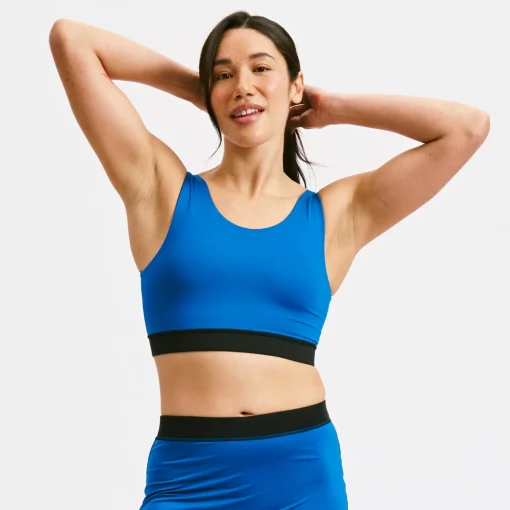 TomboyX Swim Reversible Sport Top - Marina Blue Discount