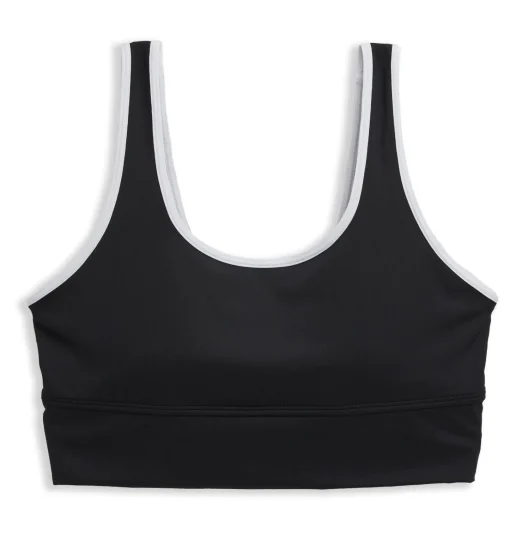 TomboyX Swim Straight Up Longline Top - Black Novelty Sale