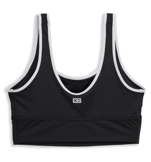 TomboyX Swim Straight Up Longline Top - Black Novelty Sale