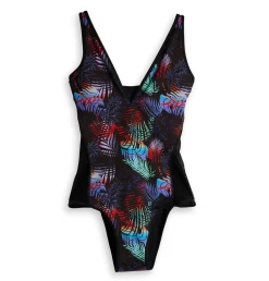 TomboyX Swim Tucking One-Piece - Palm Dreams Hot