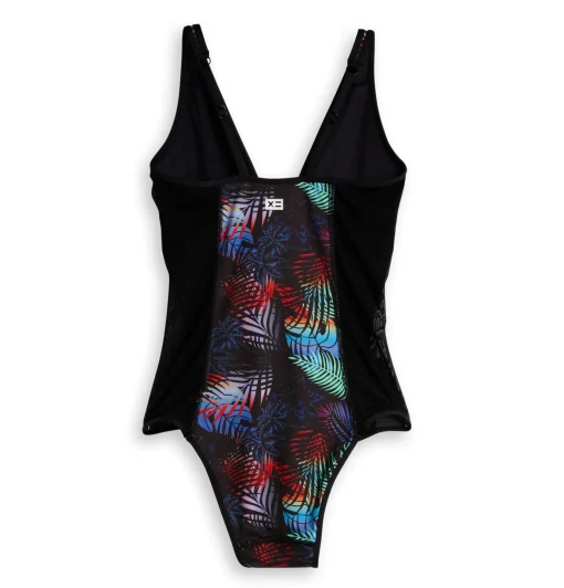 TomboyX Swim Tucking One-Piece - Palm Dreams Hot