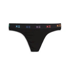 TomboyX Thong - TENCEL™ Modal Black X= Rainbow Clearance
