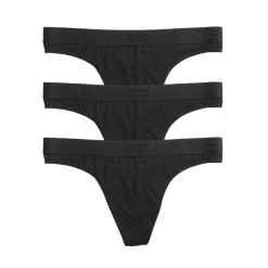 TomboyX Thong 3-Pack - TENCEL™ Modal Black New