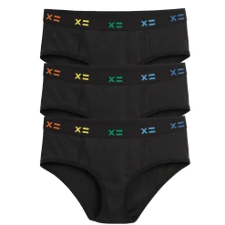 TomboyX Tucking Cheeky Hipster 3-Pack - Black X= Rainbow Hot