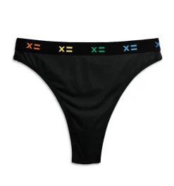 TomboyX Tucking High Leg Thong - Black X= Rainbow Outlet
