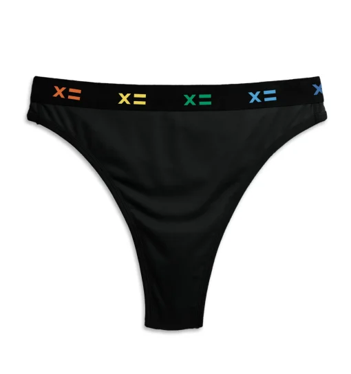 TomboyX Tucking High Leg Thong - Black X= Rainbow Outlet
